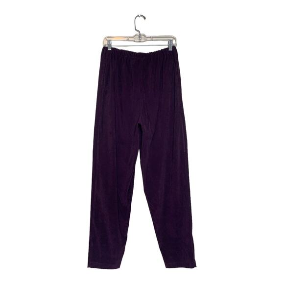 Lisa Joseph purple velour pull up pants and jacket set size Large - Picture 7 of 16